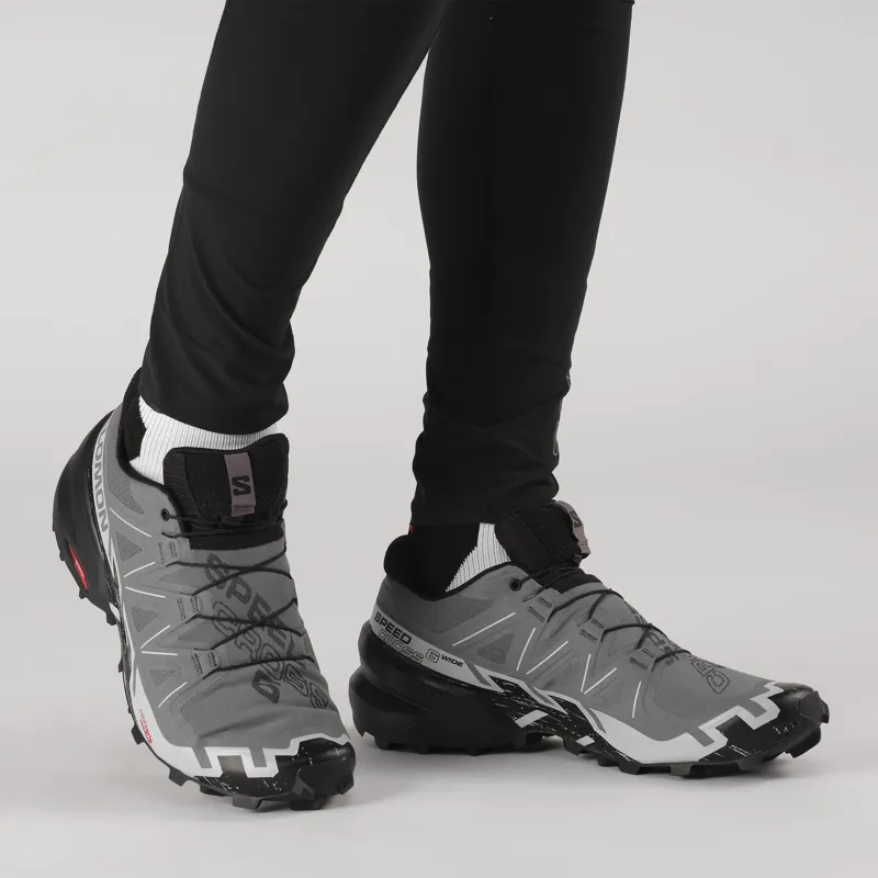 Salomon Speedcross 6 Wide Men's Trail Running Shoe in Quiet Shade/Black/Pearl Blue-7